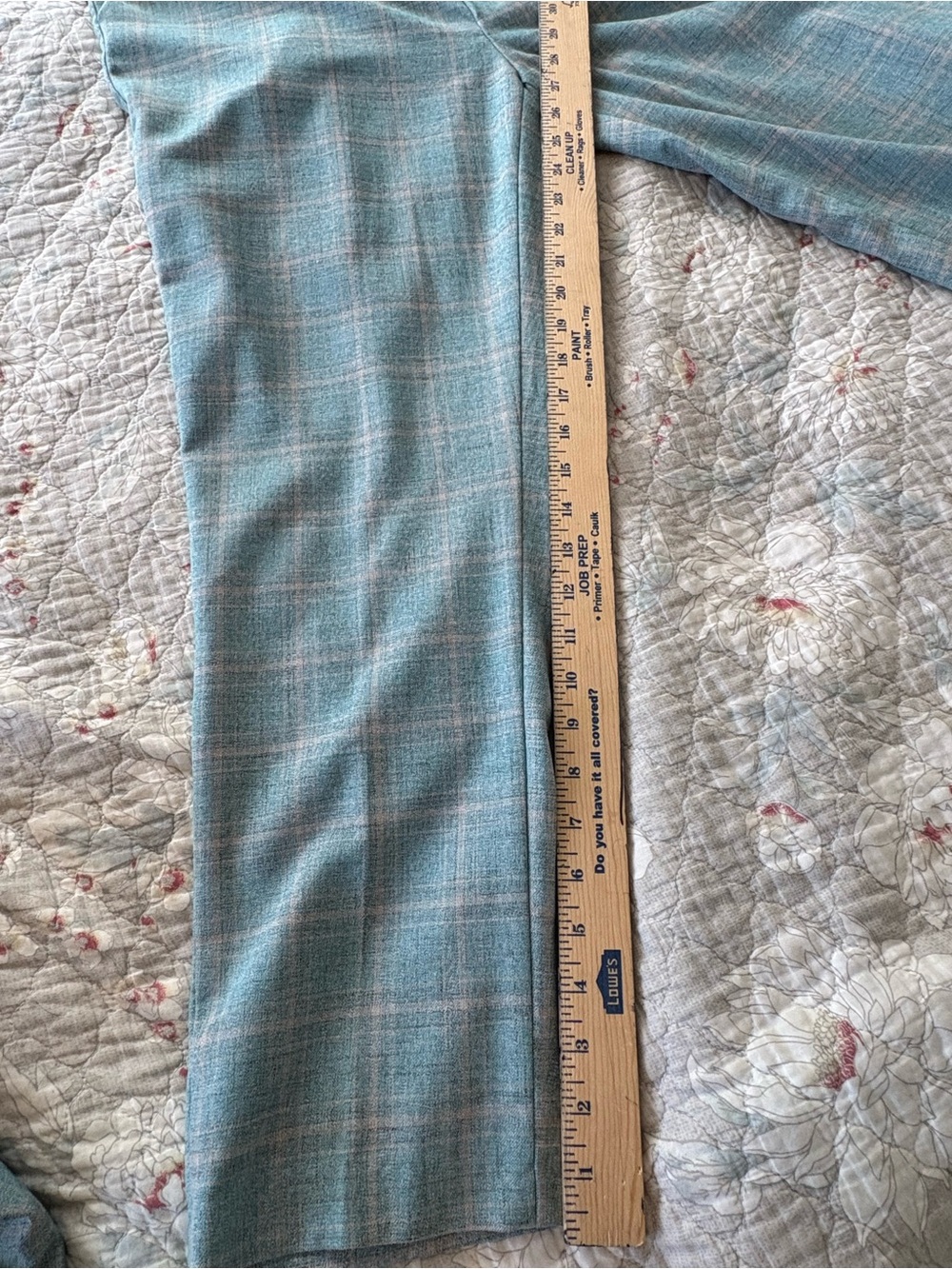 Susielady Vintage Best Mint Plaid Double-Breasted Pantsuit and Jacket - Picture 9 of 14